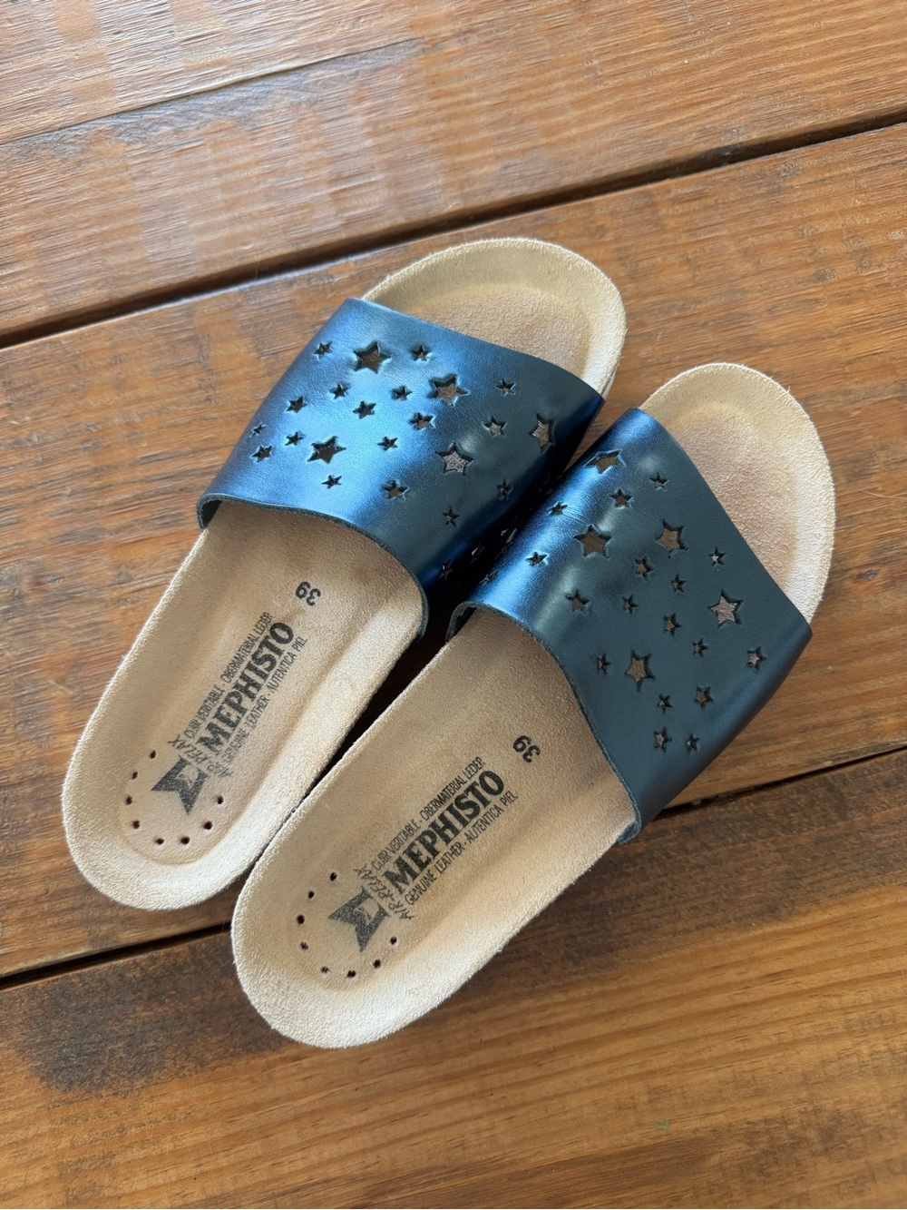 Mephisto Nora Star Sandals - patent leather navy